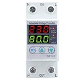 Home Adjustable Voltage Protector SVP‑916 100‑130VAC Over and Under Voltage Protector Delay Reset Protector Reset Mode((40A))