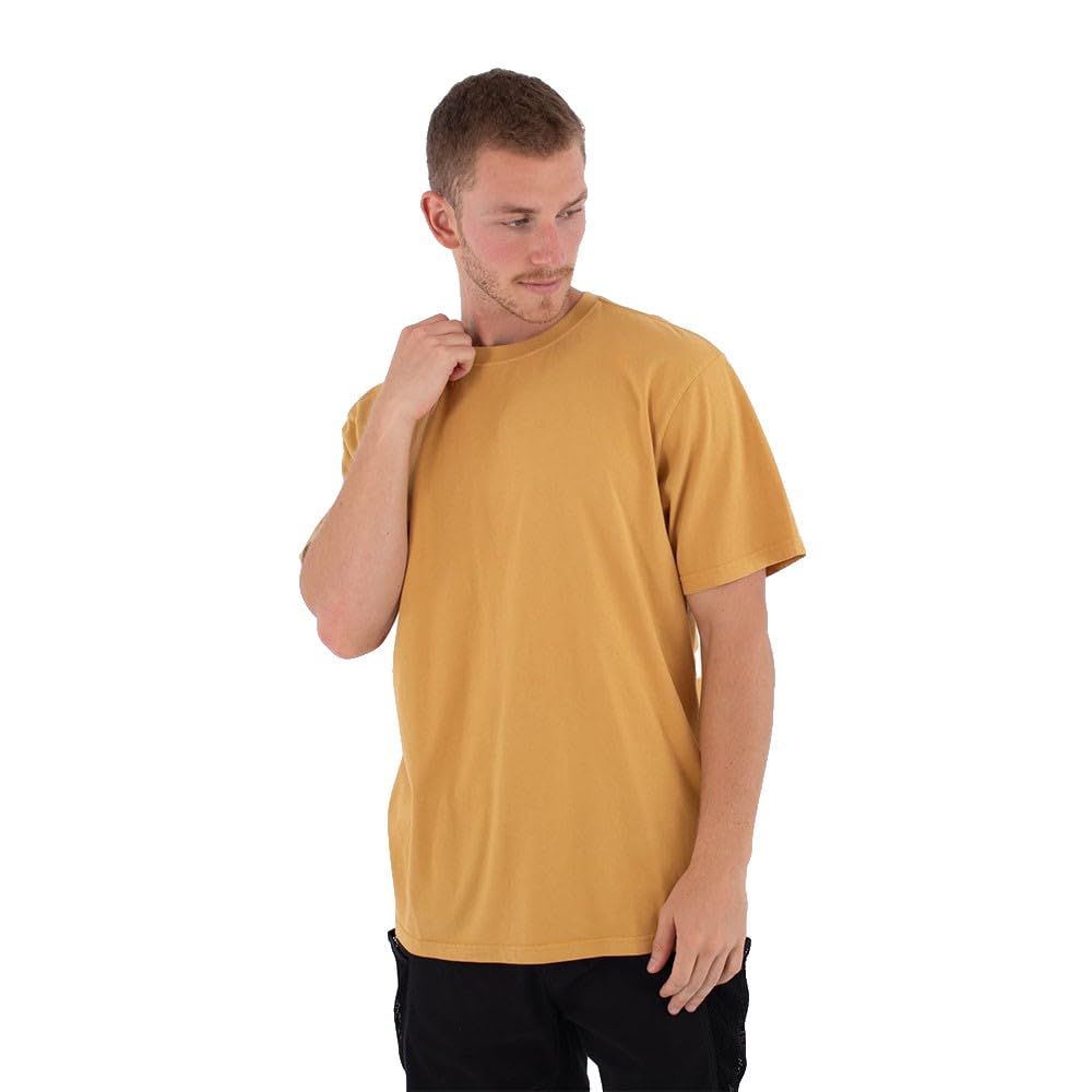 Hurley Mens Short Sleeve Kraft Sketch T-Shirt, Yellow, L EU