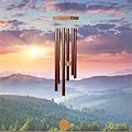 UpBlend Outdoors Wind Chimes for Outside - Deep Tone Wind Chimes, Windchimes Outdoors, Memorial, Sympathy, Loss of Loved One, Gifts for Women, Ideas for Mom, Grandma, Outdoor Porch, 29" Copper Red