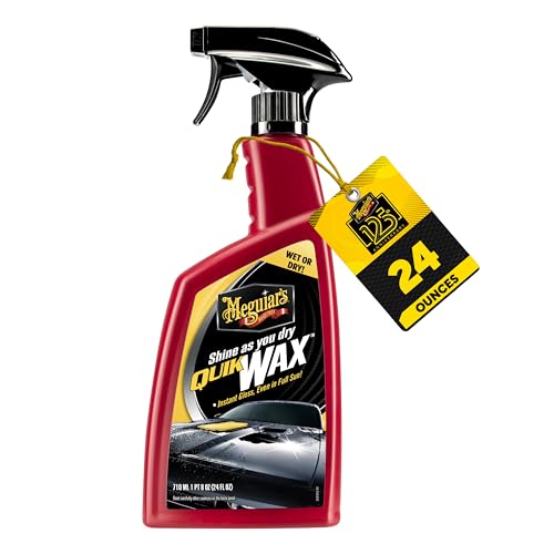 Meguiar's A1624 Quik Wax - Easy-to-Use Spray Wax for Gloss, Shine & Protection - Wet or Dry Use, 24 Oz.