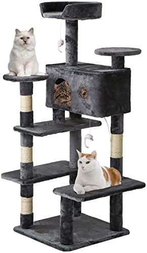 BestPet 54in Cat Tree Tower with Cat Scratching Post,Multi-Level Cat Condo Cat Tree for Indoor Cats Stand H…
