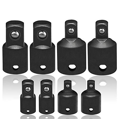 Impact Grade Socket Adapter/Extension Set Turns Power Drill Into High Speed Nut Driver,1/4-Inch Hex Shank to Drive for Adapters to Use with Drill Chucks, Sizes 1/4