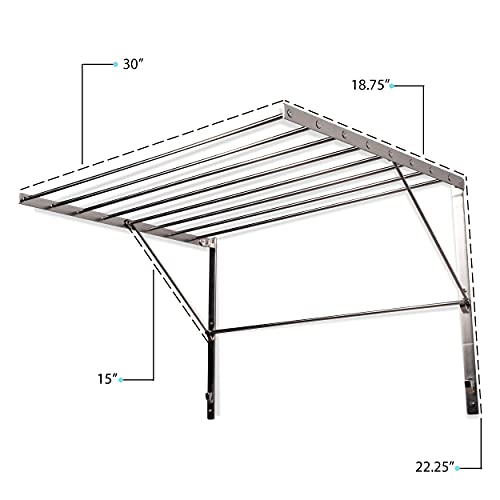 Brightmaison Wall Mount Clothes Drying Rack & Laundry Room Organizer, 6.5 Yards Drying Capacity Stainless Steel Silver Set Of 2 Laundry Rack #TOP4