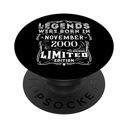 Cumpleaños Noviembre 2000 Edición Limitada Regalo Vintage PopSockets PopGrip Intercambiable