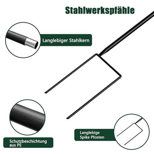 SUNYRISY Hühnerzaun Geflügelnetz Gartenzaun, 50m L x 100cm H Mobiler Hundezaun Camping Weidezaun Steckzaun Begrenzungszaun Zchafzaun Fence für Garten, Nylon Material