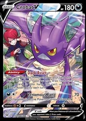 Pokemon - Crobat V - TG20 - Trainer Gallery - Lost Origin - Full Art Holo Foil Card