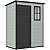 DWVO 5x3 FT Outdoor Storage Shed, Blue-Gray+Black