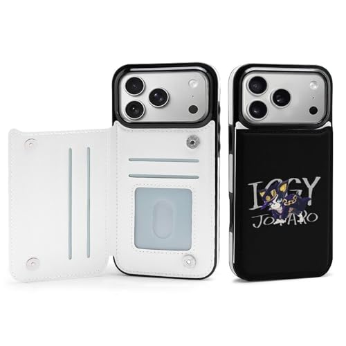 iPhone17ProMax用ケース 手帳型 ジョジョの奇妙な冒険 イギー あいふぉん17ProMax用携帯カバー 財布型 スタンド機能 カード収納 おしゃれ PUレザー アイフォン17ProMax用ケース 軽量 全面保護 耐衝撃