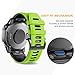 NotoCity Compatible with Fenix 6X Watchbands Silicone Sport Watch Strap for Fenix 5X/5X Plus/ 6X Pro/7X/ 3/3 HR/Tactix/Descent MK1/D2 Delta PX (Green-Black)