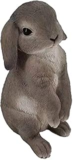 G&H Decor  Rabbit Poly Resin Lawn Statue  Hand Finished Ornament Figurine with Intricate Detail  Frost Resistant Garden Sculpture Suitable for Indoor or Outdoor Use  Bunny Patio Gift (Standing)