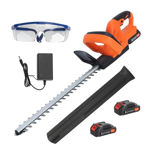 Taille-Haie sans Fil 800 W 21 V avec Batterie – Taille-Haie Électrique Rechargeable à Double Lame 51 cm, 1800 TR/Min, Débroussailleuse Coupe-Haie pour Haies, Bordures et Branches
