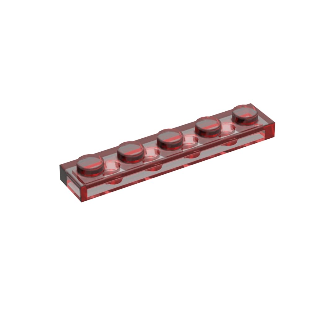 XYEIUGO GDS-90026 78329 Foundation Plate 1x5 Base Plate, Trans Red, 50 PCS โ image 1