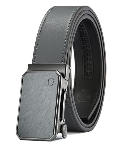 Image of CHAOREN Leather Ratchet Belt men 1 3 /8 inch | For Dress Pants - Micro Adjustable Belt Fit Everywhere