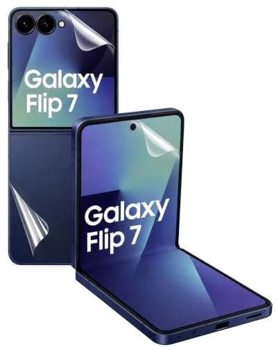 Image of Uyiton Silicone (1-Pack) Screen Protector for Samsung Z Flip 7 Flexible Anti-Spy Film, Edge-to-Edge Coverage, Fingerprint Sensor Support, HD Clarity, Easy Installation