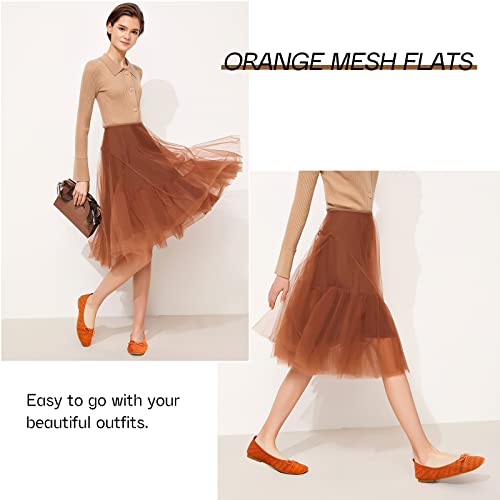 Image of Women's Flats Shoes Dress Shoes Round Toe Ballet Flats Comfortable Crochet Lace Black Flats Low Heel