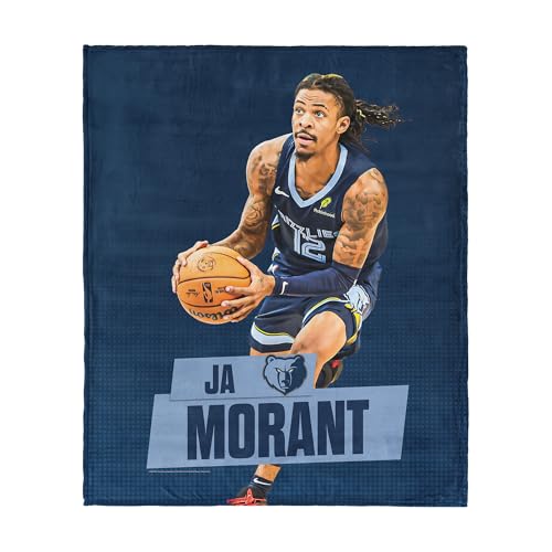 Northwest Memphis Grizzlies Ja Morant NBA Silk Touch Throw Blanket 50x60 inches