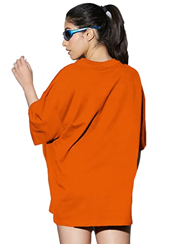 Image of LEOTUDE Cottonblend Oversized Half Sleeve Colorful Printed Combo T-Shirts for Women (Pack of 2)