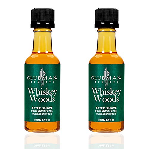 Clubman Pinaud Whiskey Woods After Shave Lotion - Aftershave for Men, Soothes Razor Burn & Heals Nicks, 1.7 fl. oz, 2 Pack