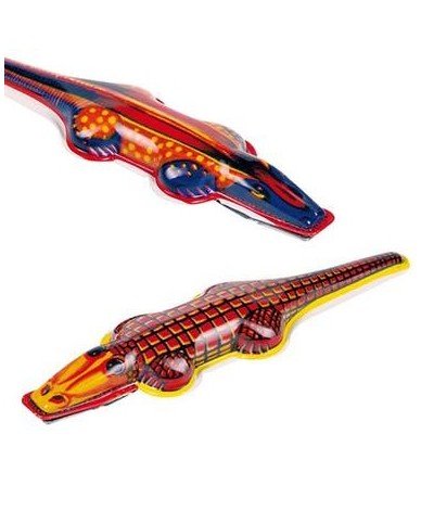 Goki Juguete métalico sonoro Chapa CLAC CLAC COCODRILO Juego Tradicional de colección Niños + 3 años