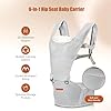 Infant Carrier with Hip Seat, 6-in-1 Baby Carrier, Head Support, Breathable Mesh, Ergonomic, Adjustable and Removable Baby Carrier (Grey) #1