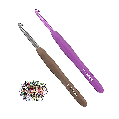 5.0mm and 5.5mm Crochet Hook，2pack Size Crochet...
