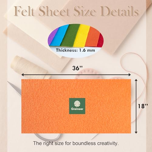 Image of White Soft Felt Sheet, 18 inch x 36 inch, 1.6mm Thick Acrylic Felt Fabric | Premium Craft Felt for Sewing, DIY Projects, Embroidery, Decorations, Art, and School Projects