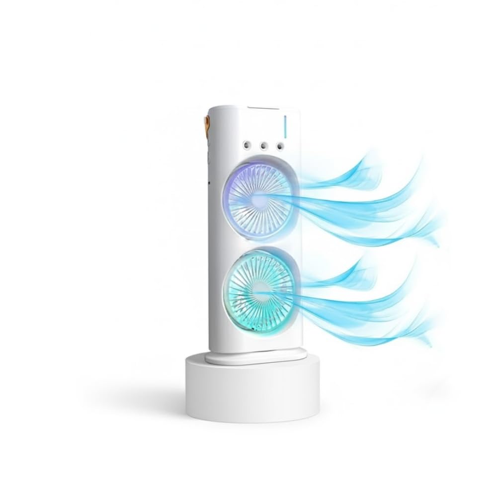 Drumstone (𝐒𝐩𝐞𝐜𝐢𝐚𝐥 𝟏𝟓 𝐘𝐞𝐚𝐫𝐬 𝐖𝐚𝐫𝐫𝐚𝐧𝐭𝐲) Remote 3-Spray Cooling Fan | Portable Air Cooler with 3 Mist Modes, Adjustable Speeds & Rechargeable Battery | Mini Air Conditioner-image-31