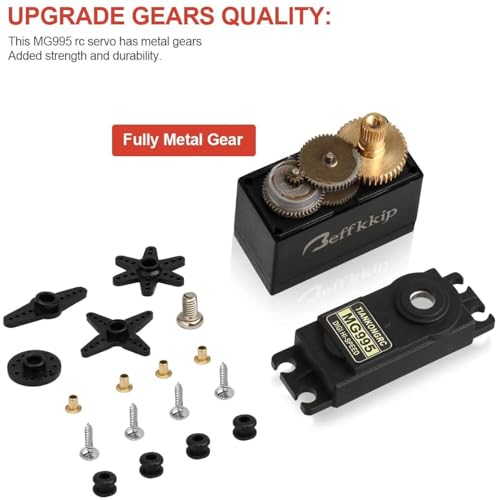 zalati Servo Motor 2pcs Control Angle 180° Digital Metal Gear High-Speed 20KG Torque Servo for RC Car Robot Boat Helicopter - 95 - Image 3