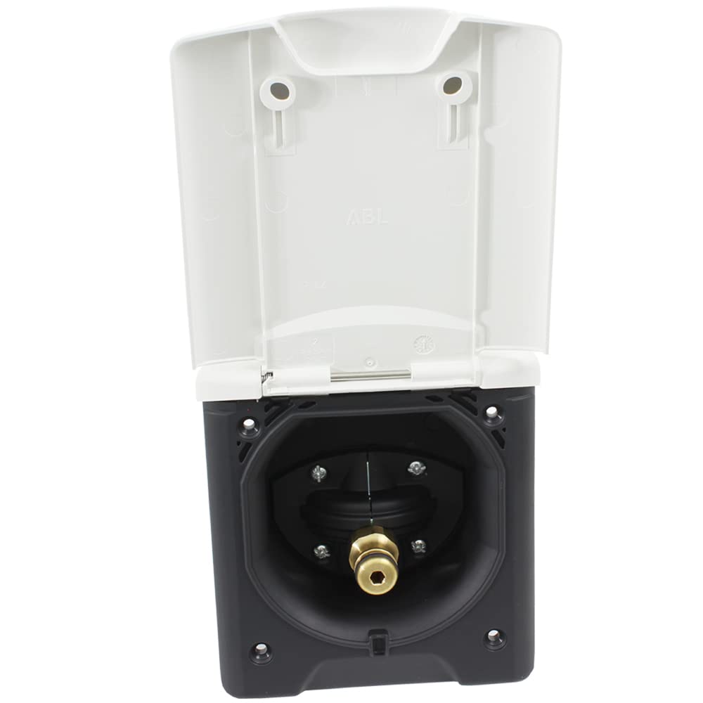 City - Presa per acqua esterna con riduttore di pressione, per camper, roulotte, colore: bianco