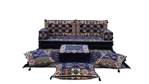 arabicsofa Traditional Sectional Floor Seating with Backrest Pillows – Handmade