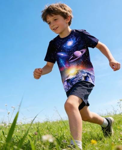 Image of LAIDIPAS Boys Girls 3D Graphic T-Shirt Short Sleeve Tops Tees 6-16 Years