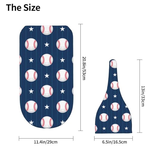 Image of Lcokin Cute Baseball Print Baby Stuff Swaddle Blanket Hat Set for Boys Girls Shower Gift