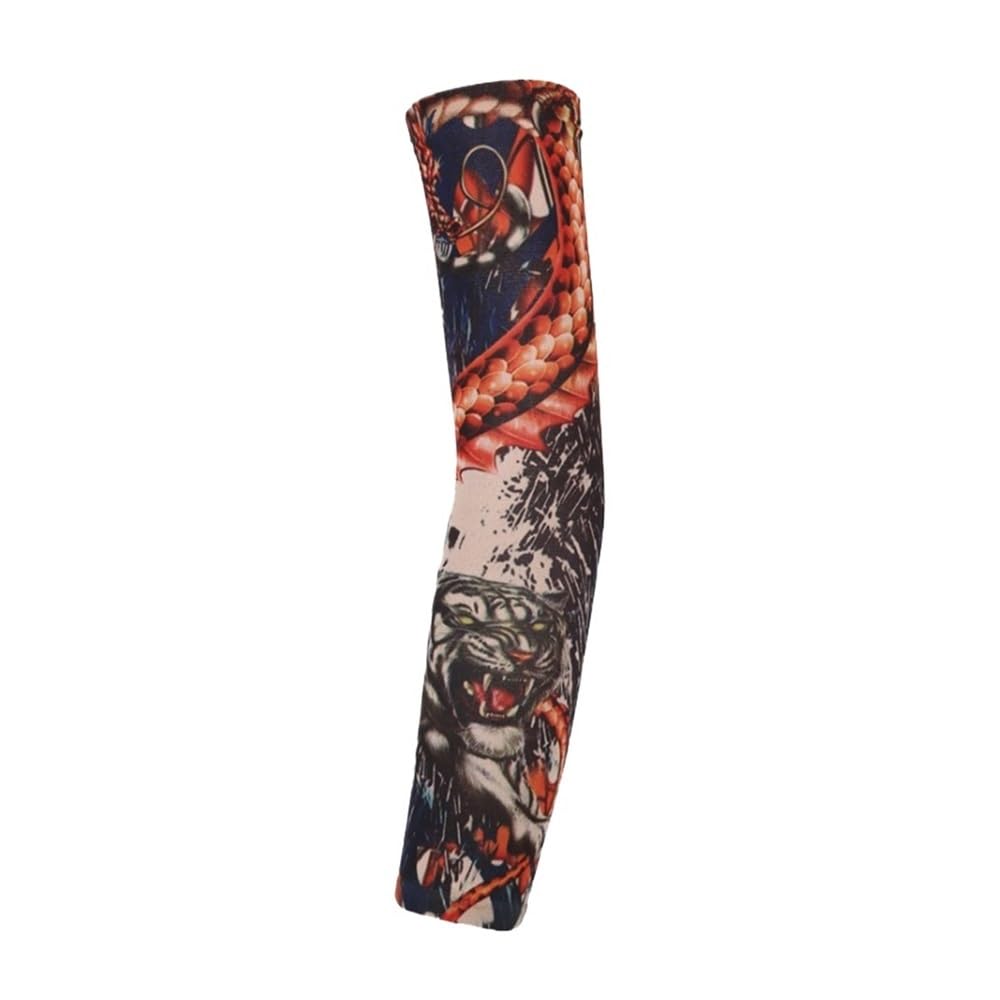 Mangas de brazo de flores refrescantes de verano, protección UV, mangas de brazo para tatuaje, deportes al aire libre, protección solar, calentador de brazo para correr (3,5 piezas), 3, Talla