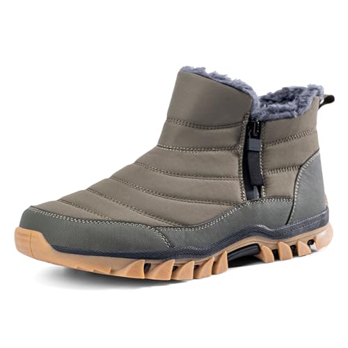 2025 Nuevas botas de hombre Impermeables Botines para Invierno medievales tacón bajo con Forradas Caliente puntadas altas el tobillo Vestir prácticos, jardinería