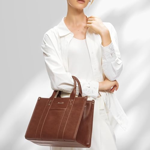 Image of LOVEVOOK Purse for Women Leather Tote Bag Purse and Handbags, Satchel Shoulder Crossbody Top Handle Bags with Zipper