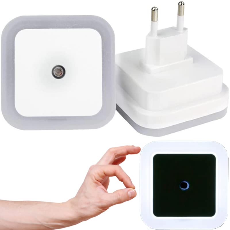Retoo Lámpara LED Con Sensor Crepuscular Automática, Bajo Consumo, Compacta, Luz De Noche Para Dormitorio Infantil, Baño, Pasillo