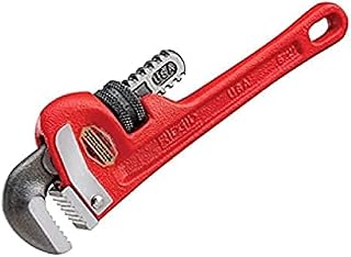 RIDGID 31010 10-inch Heavy-Duty Straight Pipe Wrench, 10-inch Plumbing Wrench,Red