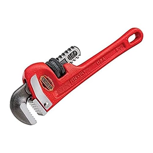 RIDGID 31010 Model 10 Heavy-Duty Straight Pipe Wrench, 10-inch Plumbing Wrench