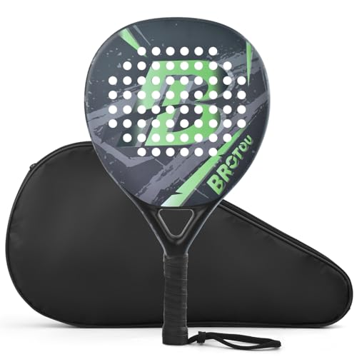 BROTOU Padel Tennis Racket Carbon Fiber Surface with...