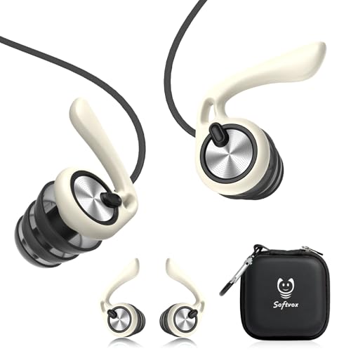 Ear Plugs for Swimming Surfing with Lanyard, Block Out Water Let Sound in, Reusable Comfy Custom-fit...