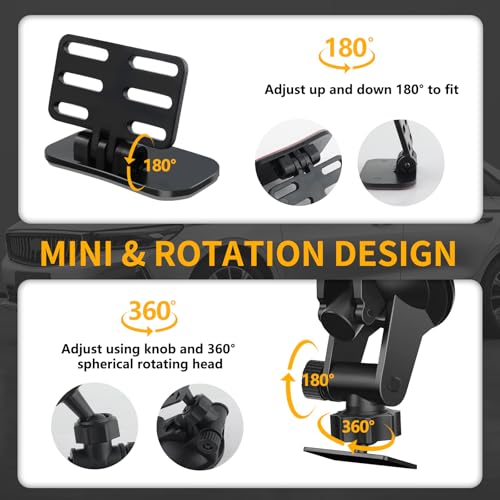 Image of 2PCS Car Dash Cam Mount,Adjustable Baby Car Camera Mount Firmly Hold Reverse Camera,Universal Mini Cars Backup Cameras Mounts Automotive Accessories for Cars,SUV Back Windshield