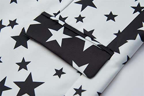 Star Print Slim Fit Suit Jacket Male Club Stage Blazer Man Formal Wedding Suit Prom Blazers4