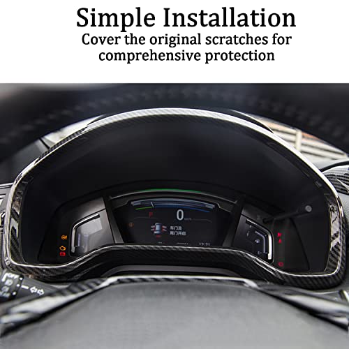 Boltry For Honda Crv Cr-V 2017~2022 Car Interiors Instrument Panel Decorative Dash Board Steering Wheel Cover Accessories (Carbon Fiber Pattern) #TOP2