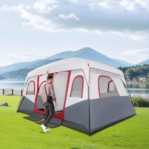 Carpa Grande para Camping 8-12 Personas con 2 Habitaciones miniatura 7