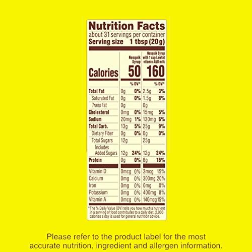 Image of Nesquik Chocolate Flavored Syrup, 22 Fl Oz | Chocolate syrup for milk or ice cream; 22 fl oz squeeze bottle