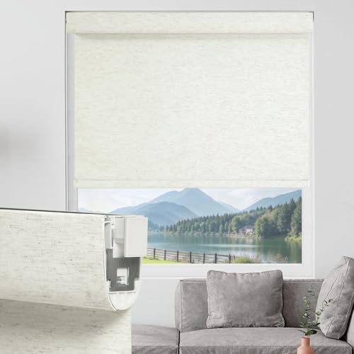 Changshade Custom No Drill No Tools Blackout Roller Shades for Window, Cordless Roller Shades Thermal Insulated UV Protection Privacy, Easy Install Roller Blinds for Home Office, Cream Changshade Custom No Drill No Tools Blackout Roller Shades for Window, Cordless Roller Shades Thermal Insulated UV Protection Privacy, Easy Install Roller Blinds for Home Office, Cream