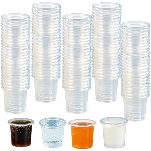 RUIBIFU Shot Glasses Plastic 400 Pieces Shot Cups Plastic 2 cl / 20 ml Shot Glasses Reusable Shot Cups for Party Festivals or Various Activity Teens