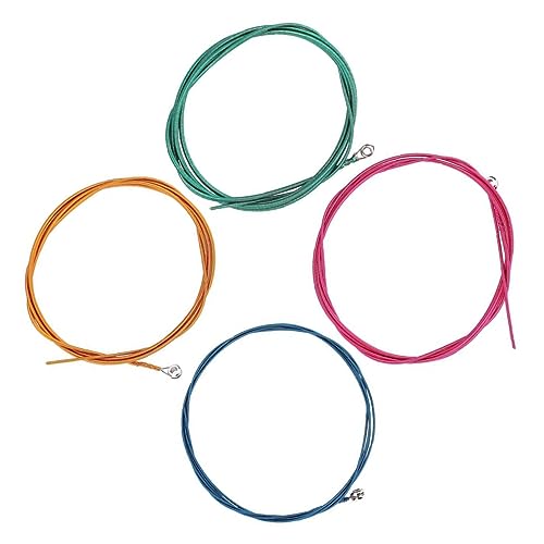 HANABASS 4pcs Electric Bass Strings Set Smooth Surface Tone for Beginners Musicians Replacement for Bass Guitar Parts