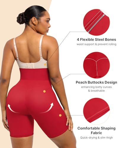 Image of SHAPELLX Women High Waist Leggings Tummy Control ElasticFuse Waistband Shaping Leggings Waist Trainer Yoga Pants