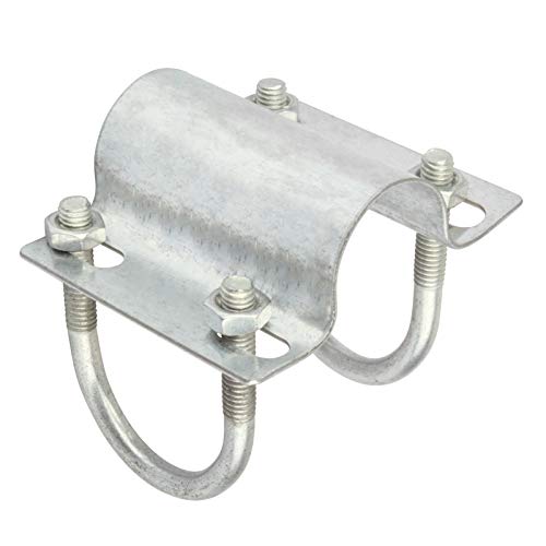 OTTFF 10 Pcs 1x 1¼ in Greenhouse Cross Grid Connector, Adjustable U Bolt Fastening Pipe Clamps Purlin Bracket, Carbon Steel Hothouse Pipe Fitting Clip